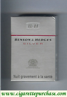 Benson and Hedges Silver cigarette France and England